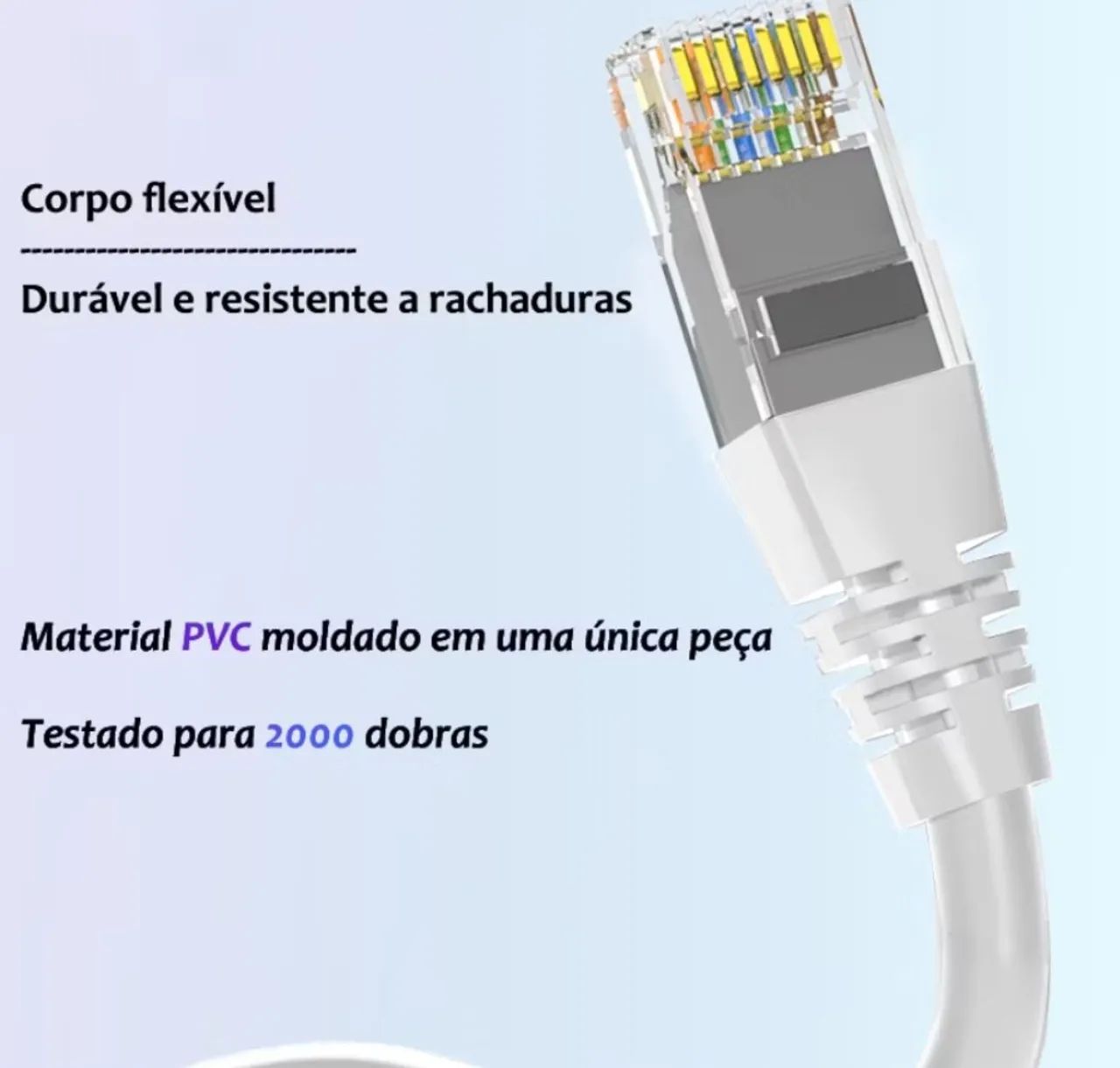 Cabo de rede internet ethernet Rj45 cat6 30 metros crimpado - Foto 4