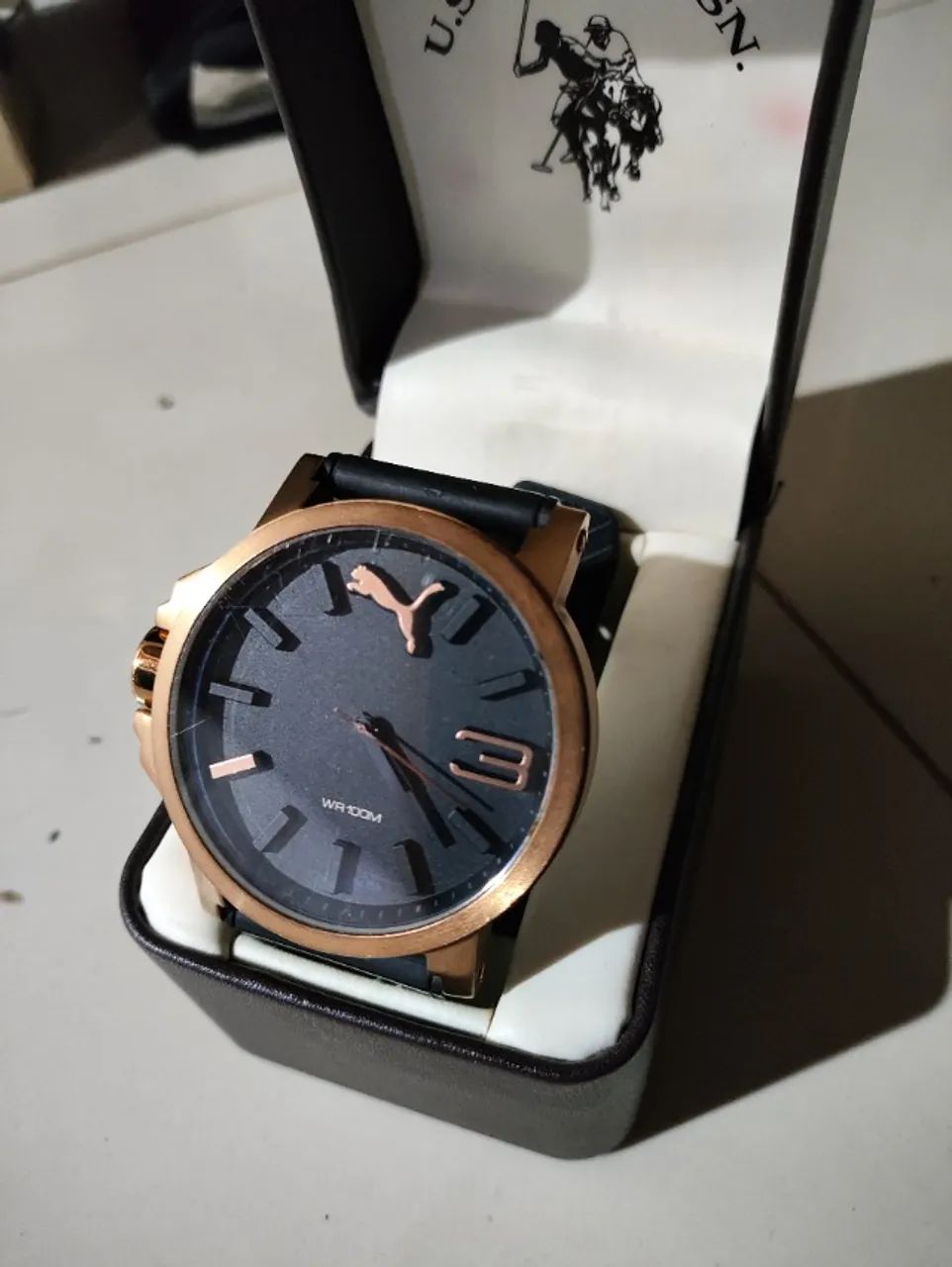 Marca Puma Original Relogio Puma Wr100m Dourado Relogio Puma