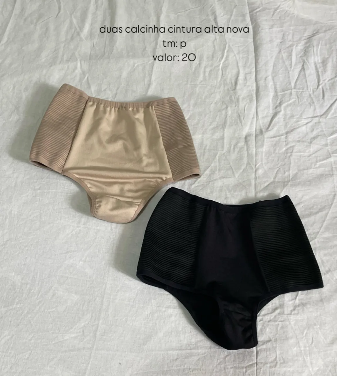 Calcinha cintura alta nova - Tam P