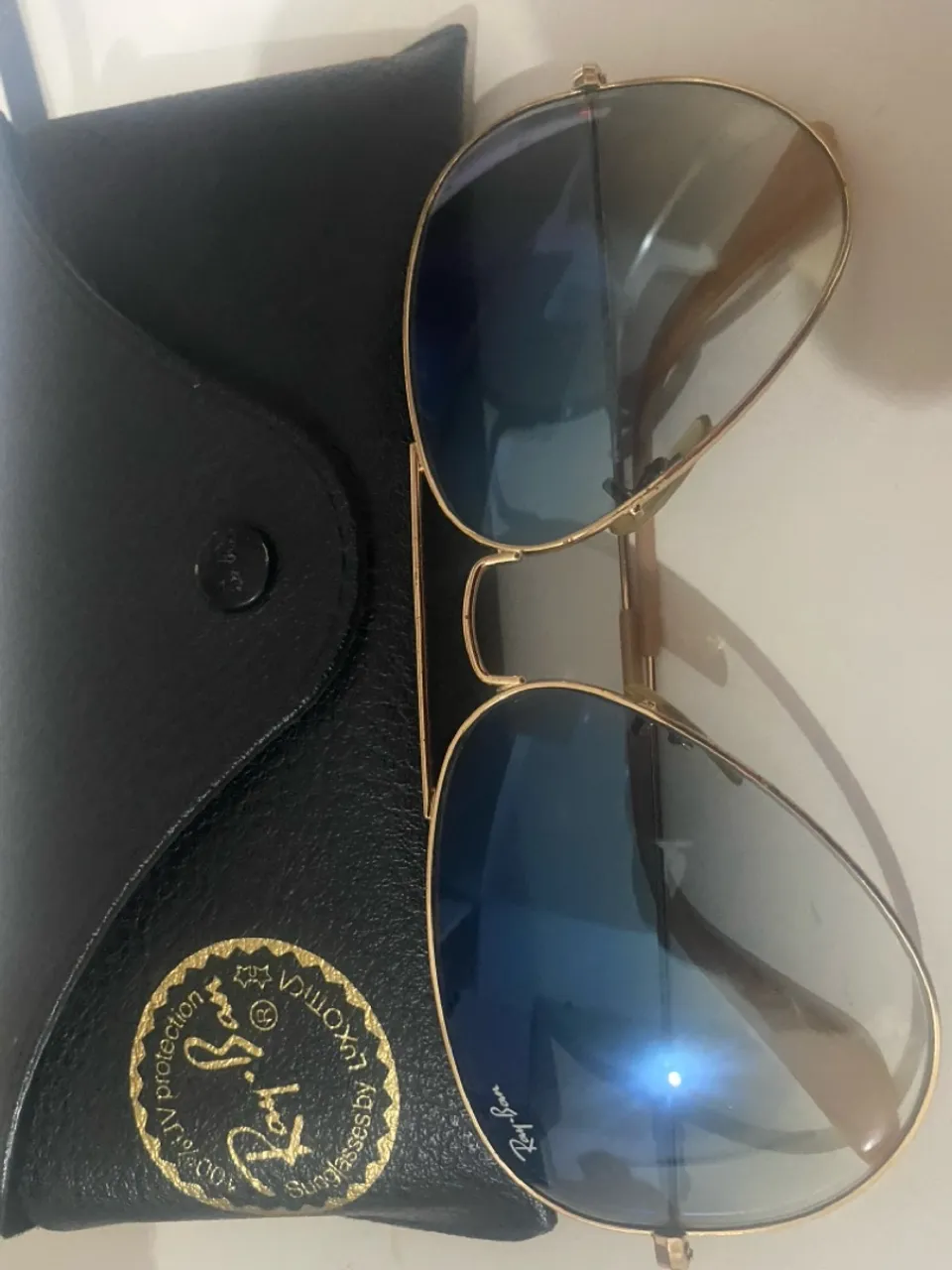 Ray-Ban Aviator com Lentes Azuis - Original rb3025 large! 