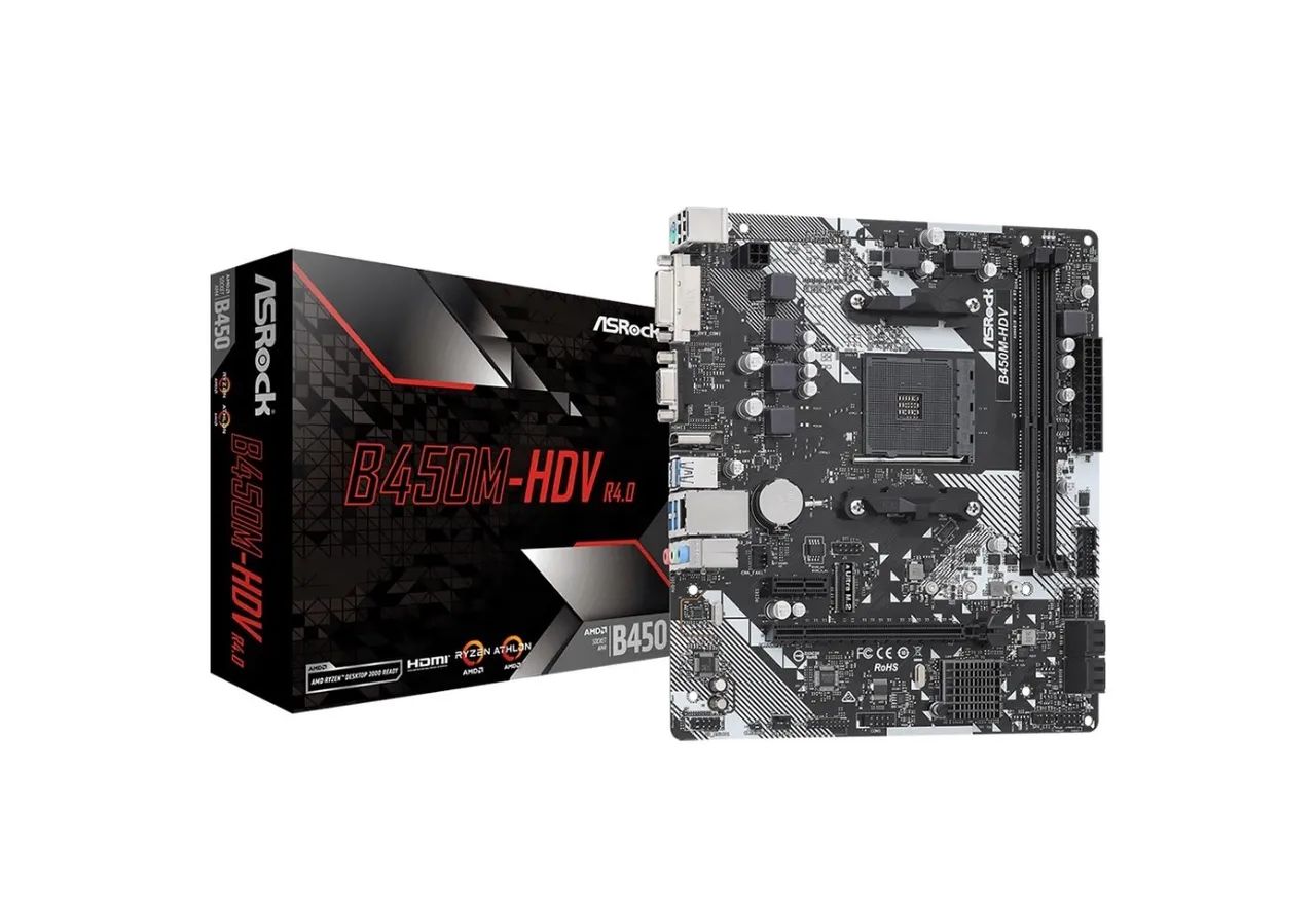 Placa mãe B450m Asrock (Nova Lacrada)