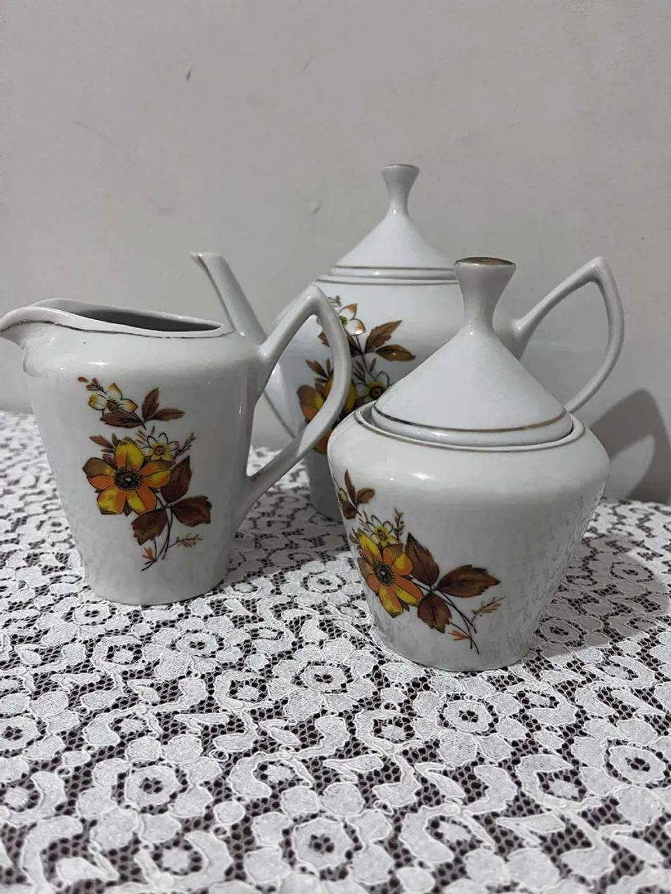 Conjunto de chá vintage com estampa floral - Foto 4