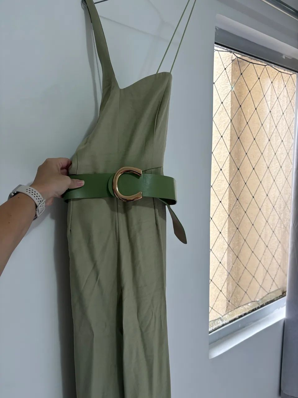 Macacão Verde com Cinto - Foto 2