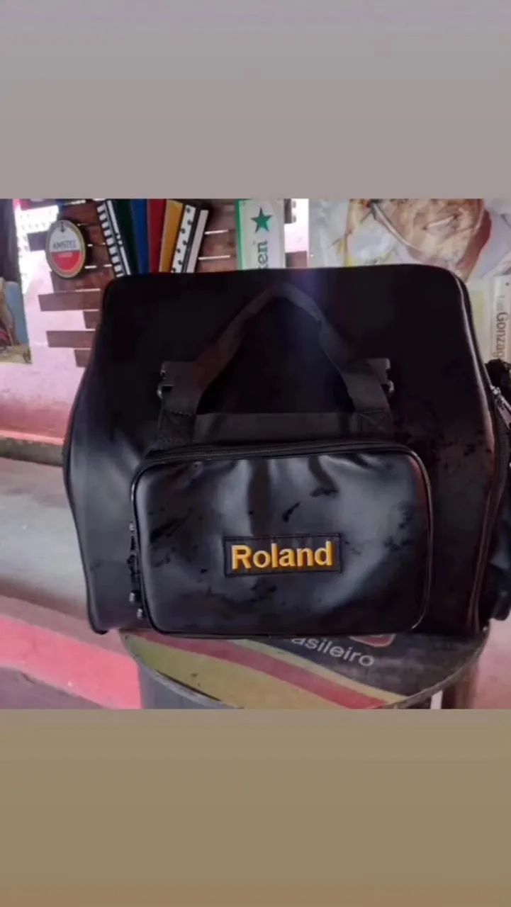 BAG PARA SANFONAS E ZABUMBAS, CORREIAS ALÇAS EM COURO E SEU NOME BORDADO - Foto 5