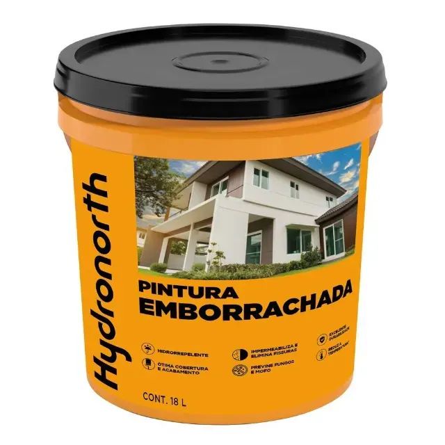 Tinta Pintura Emborrachada Parede Hydronorth Cor Branco