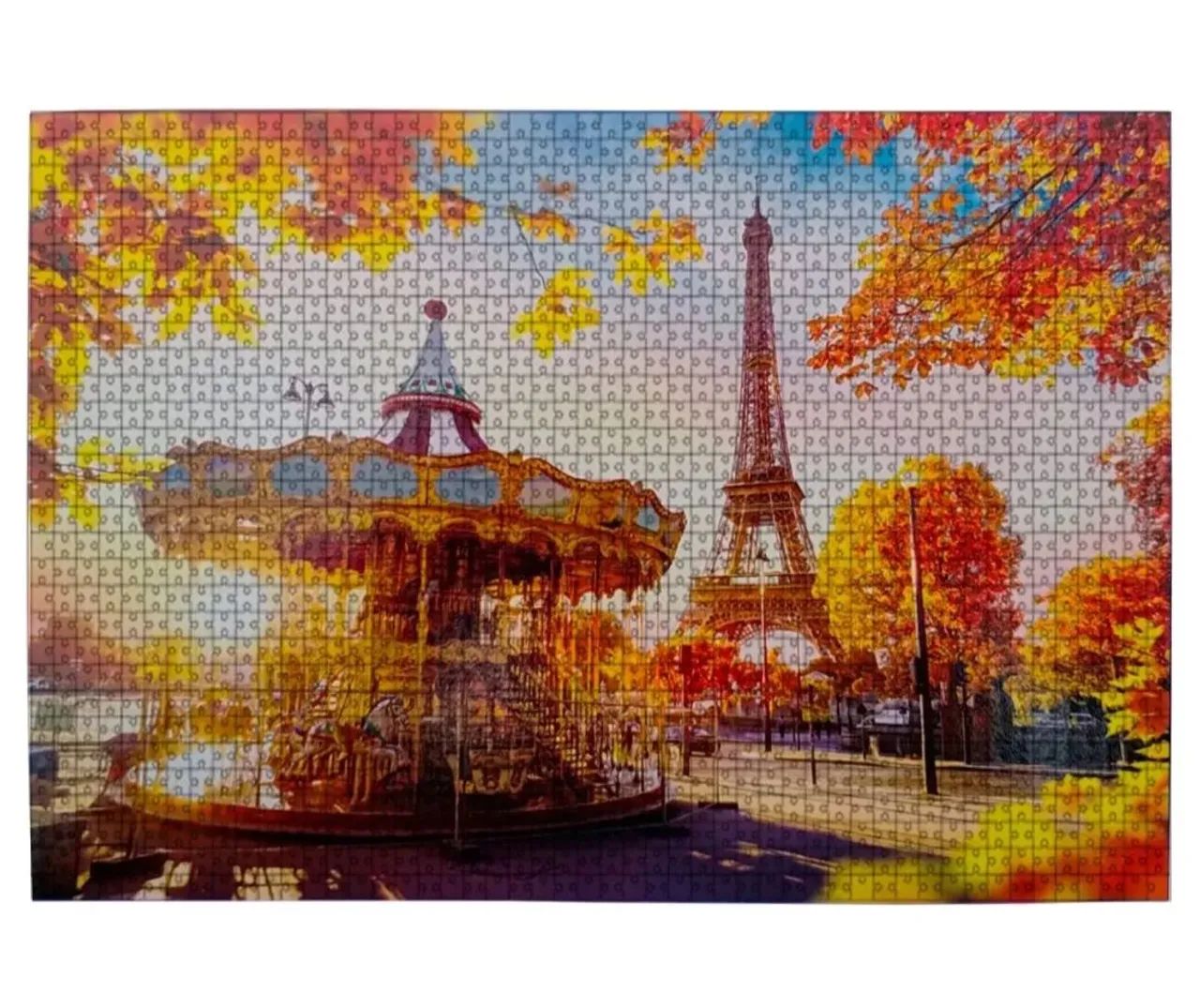 Quebra cabeça carrossel de Paris 1500 peças  - Foto 4