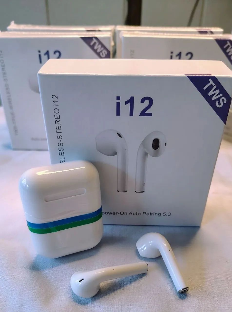 Fone de Ouvido Bluetooth TWS i12 - Novo - Foto 5