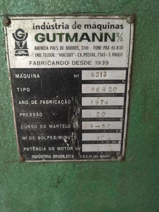 Prensa excêntrica 20 toneladas Gutmann  - Foto 5