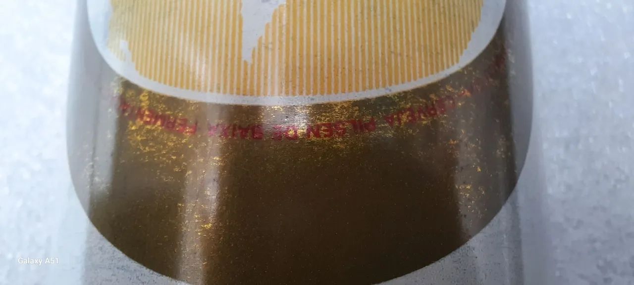 Copo antigo original da lata da primeira cerveja enlatada brasileira . Raridade.  - Foto 2