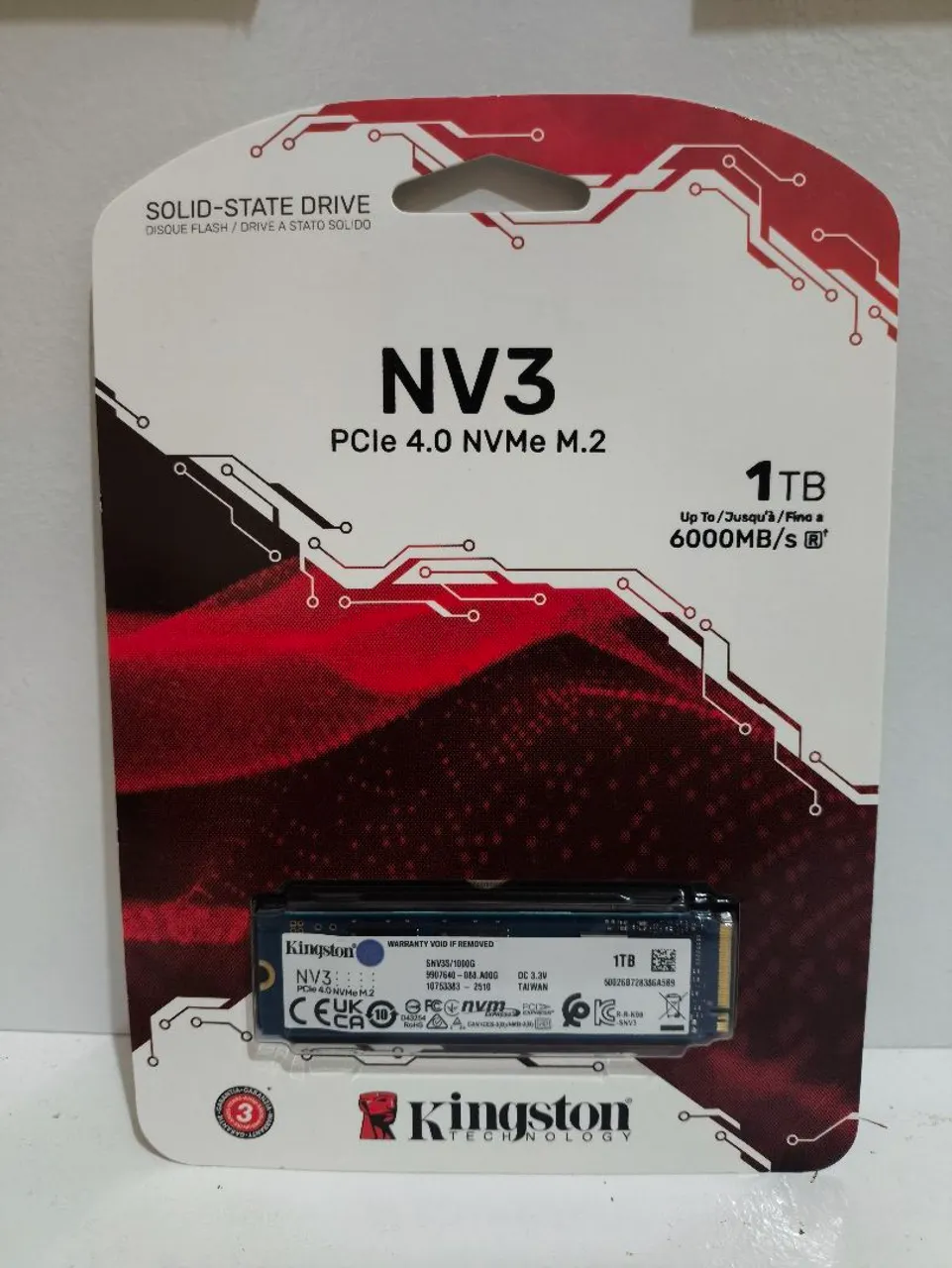 SSD Kingston NV3 PCIe 4.0 NVMe M.2 1TB Lacrado!