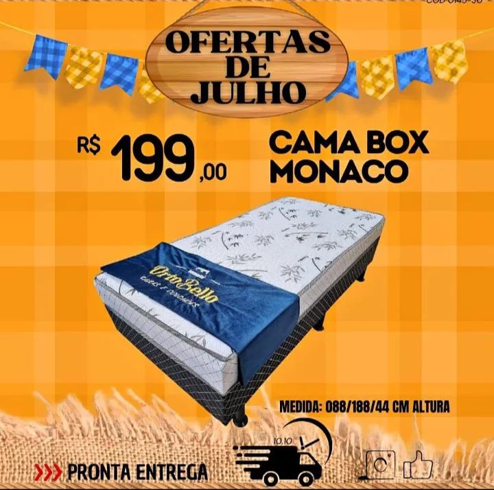 Cama Box Monaco - Oferta de Julho!