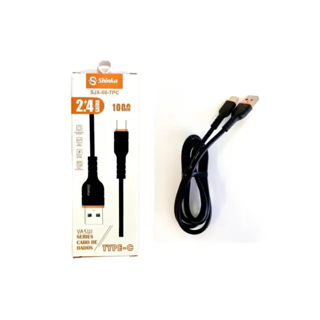 Cabo de Carregamento Rápido USB Tipo-C Shinka 2.4A 1 Metro