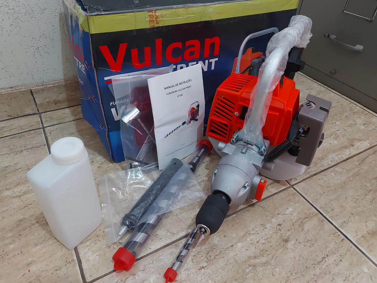 Furadeira a Gasolina 2t Cerca Mourão 25,4cc Vulcan