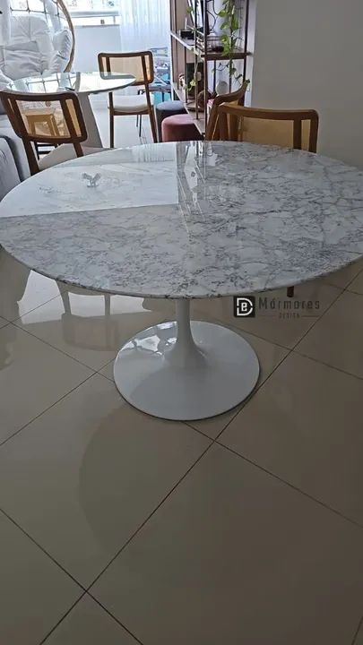 Mesa saarinen mármore carrara  - Foto 4