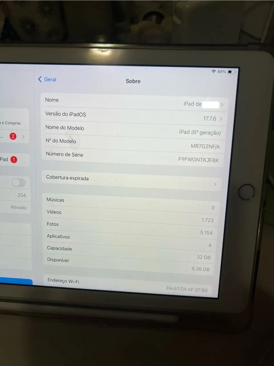 iPad 6 32gb com película e capa - Foto 2
