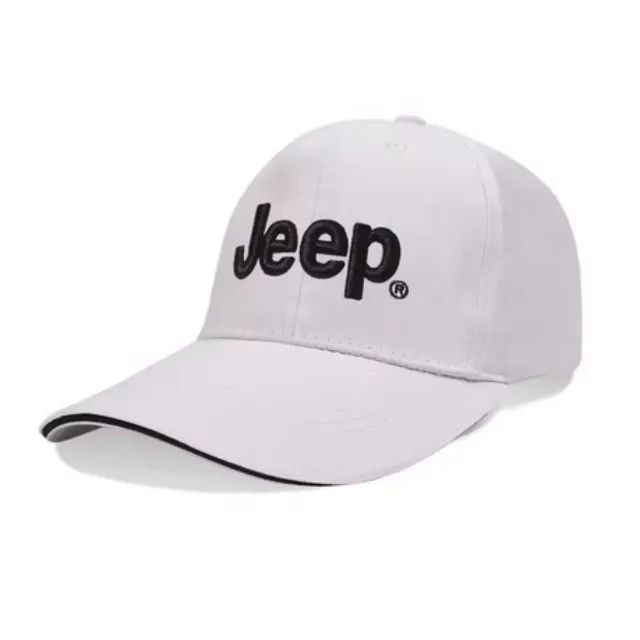Boné De Beisebol Bordado Jeep Branco