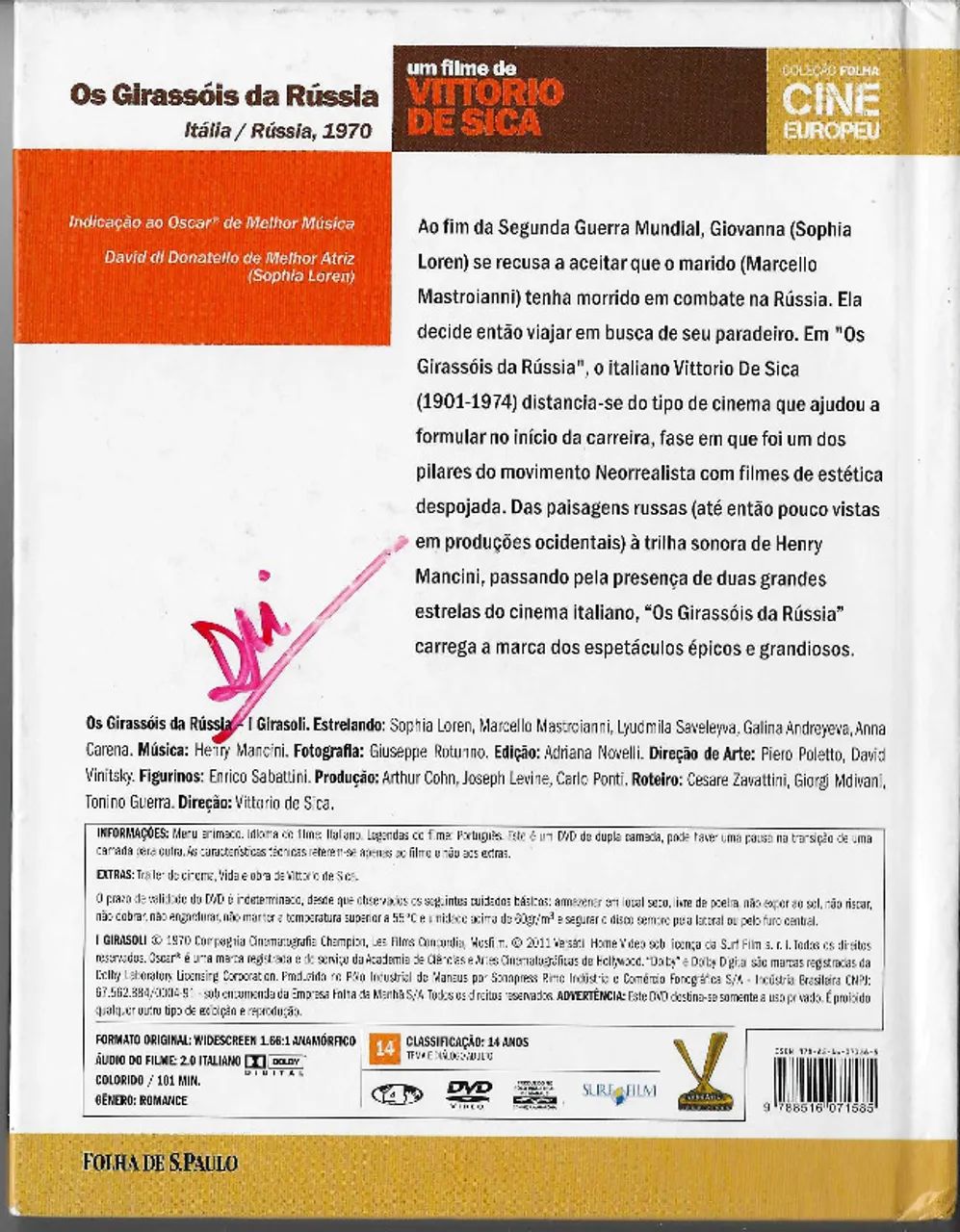 DVD Os girassóis da Rússia - Foto 3