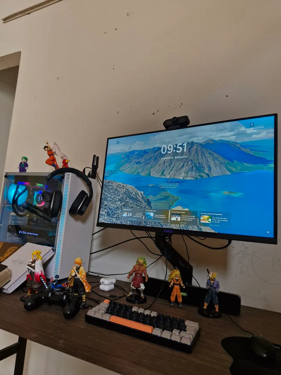 PC Gamer Completo com Monitor Curvi e Periféricos