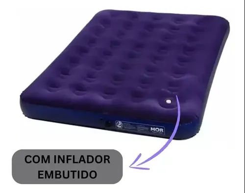 Colchão Casal Inflável Mor - Com Enchedor Acoplado 