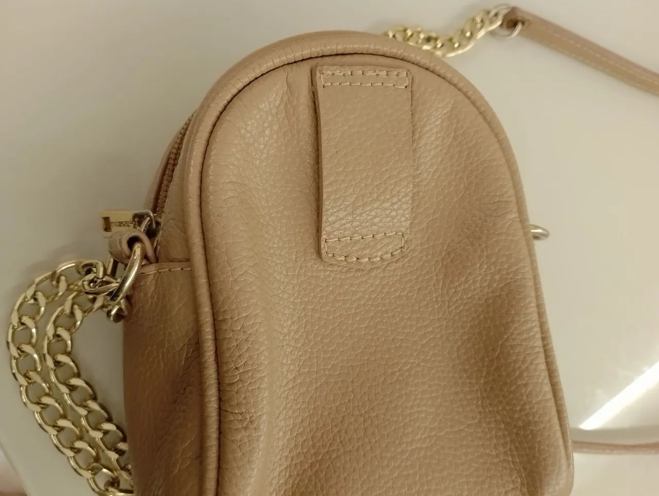 Bolsa de Ombro Pequena Bege - Foto 5