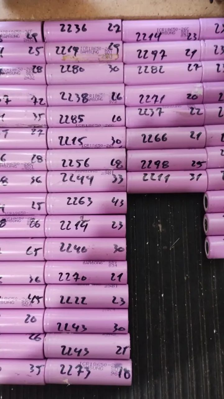 73 células de litio 18650 recicladas de notebbok - SAMSUNG ICR18650 - Foto 3