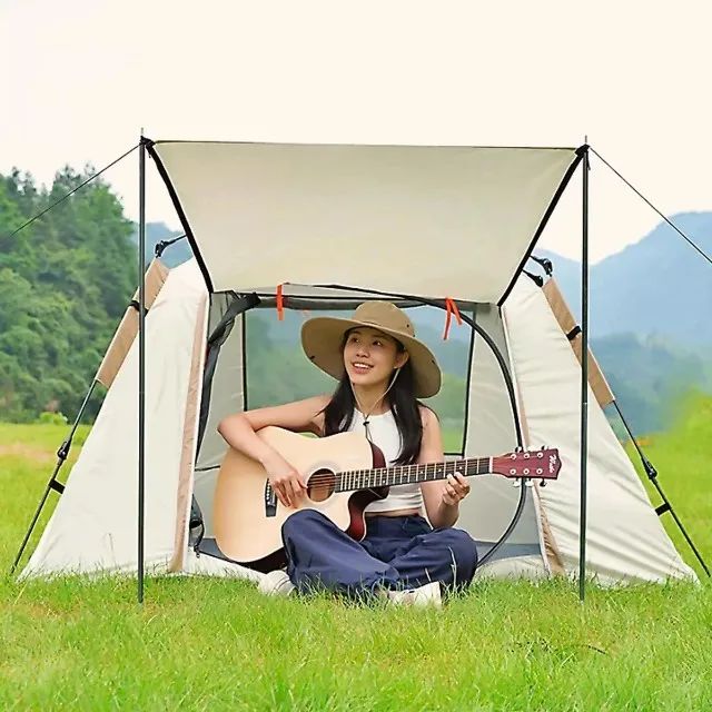 Barraca Camping Iglu De Acampamento Trilhas 4 Pessoas Cor Cinza - Foto 5