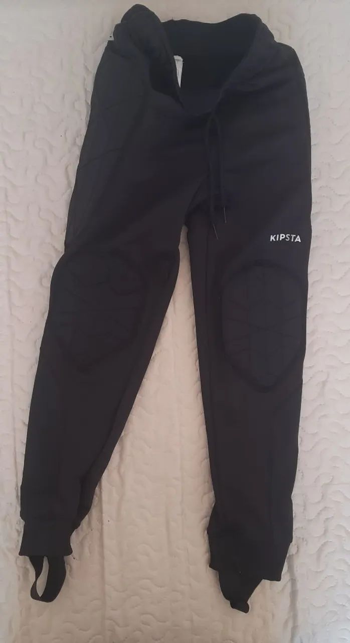 Calça Infantil de Futebol Goleiro Kipsta Preta - Decathlon<br>Tamanho - 5 a 6 anos
