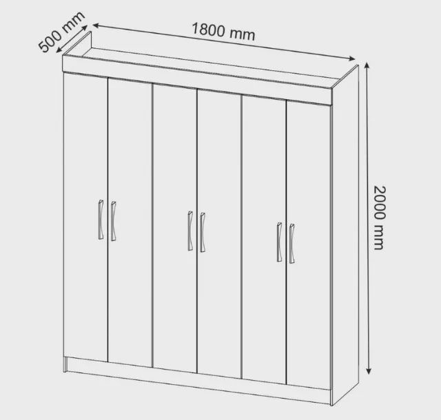 Guarda Roupa 100% MDF 6 Portas 2 Gavetas Novo entregamos - Foto 3