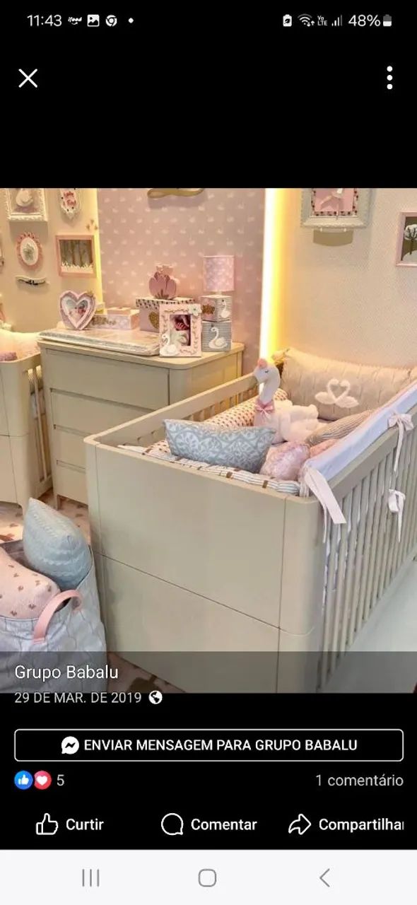 Berço evolutivo em madeira maciça Quater Bloom rosa64628722785410123