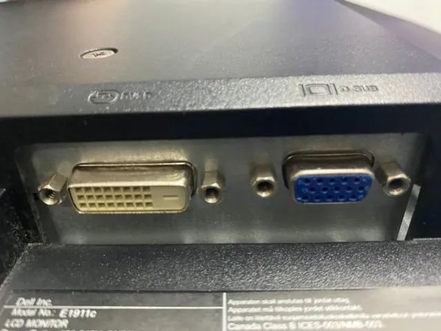 Monitor Dell E1911C - Preto - Tela 19? - Resolução HD - 60Hz - 5ms - VGA - DVI - Foto 5