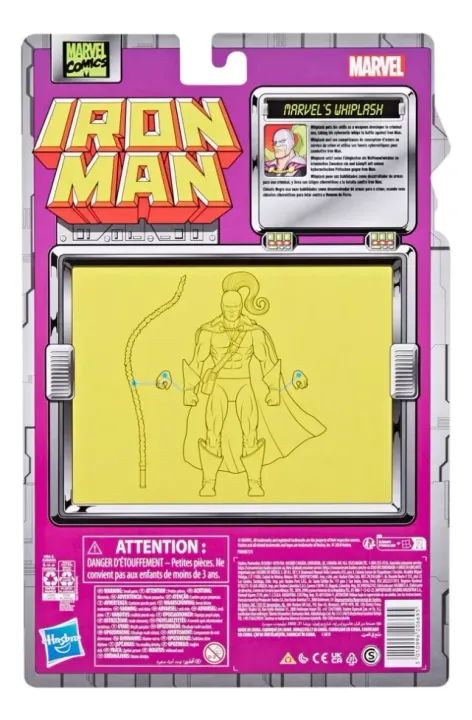 Marvel Legends Iron Man Retro Wiplash Chicote Negro - Foto 3
