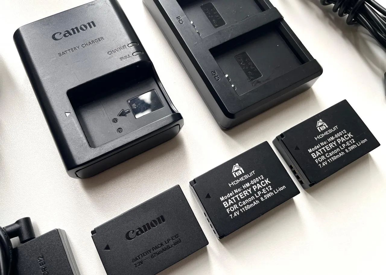 Carregador e Bateria Canon LP-E12 - Original e Homesuit