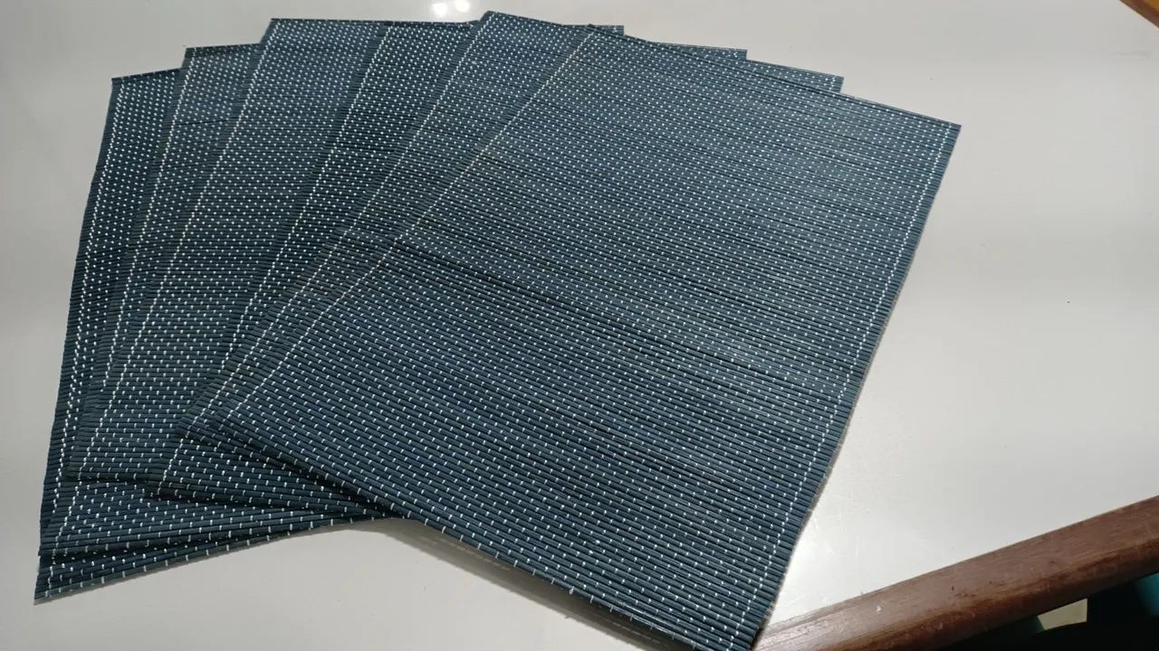 Jogo Americano em Bambu Azul - 6 Peças - Foto 3