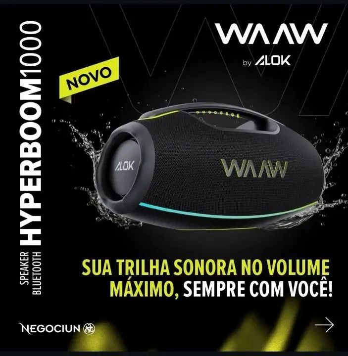 Caixa de som Waaw Hyperboom 1000 Alok - Foto 3