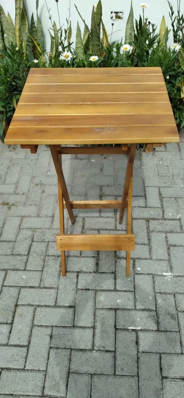 Mesa Avulsa De Bistro Em Eucalipto Envernizada - Foto 2