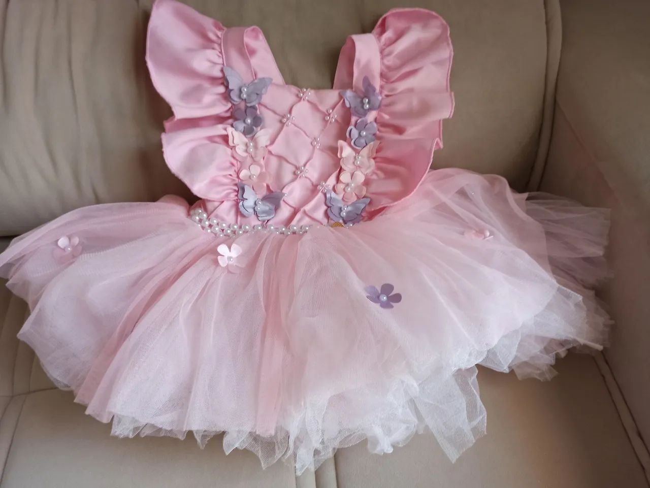 Vestido de Festa Jardim Encantado Borboleta com asas - Foto 4