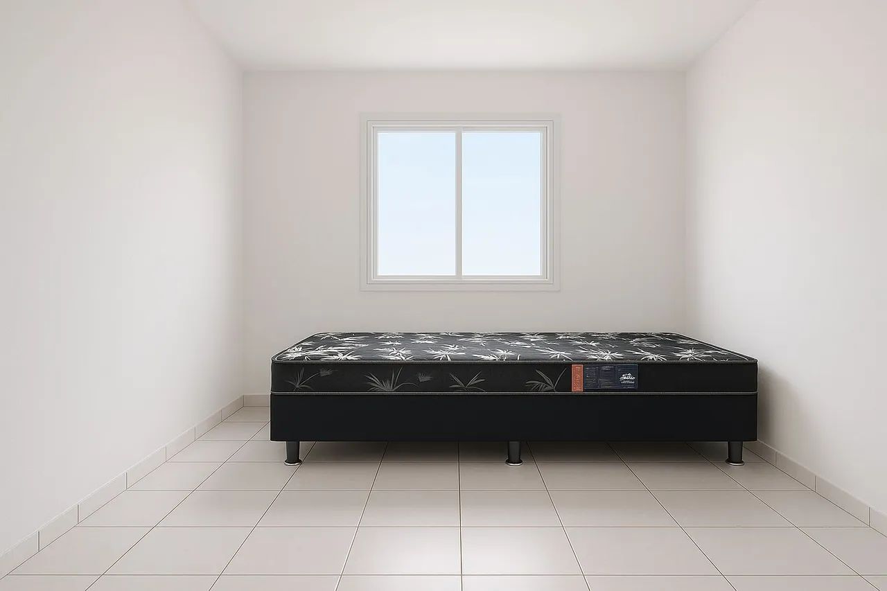Cama solteiro nova com colchão promoção de fábrica hoje