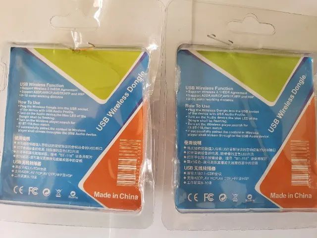 Kit 2 Receptores Adaptador Bluetooth Usb wireless Pendrive Carro Musica - Foto 3