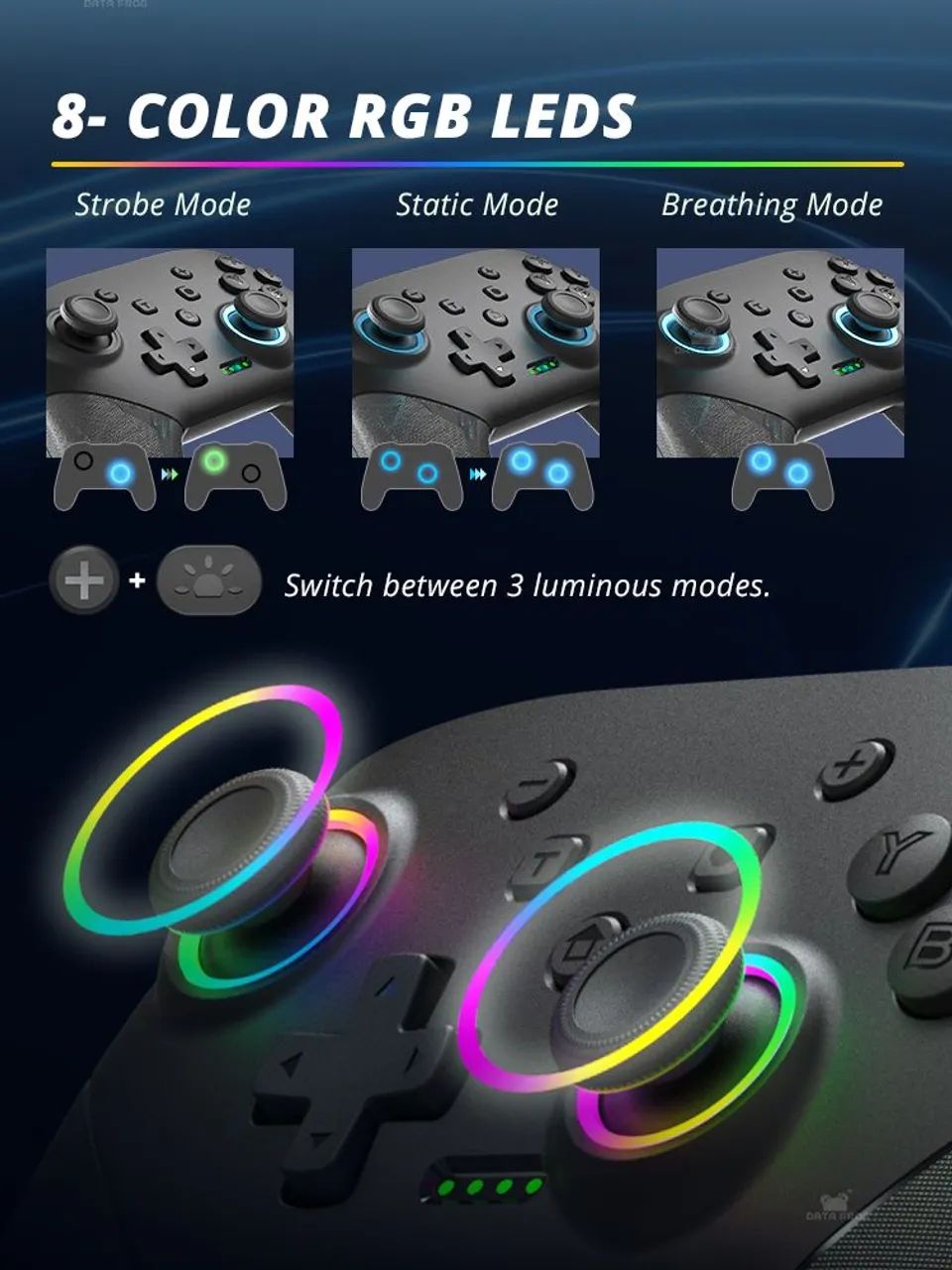 Controle sem fio DataFrog S80 PC e Switch - Foto 4