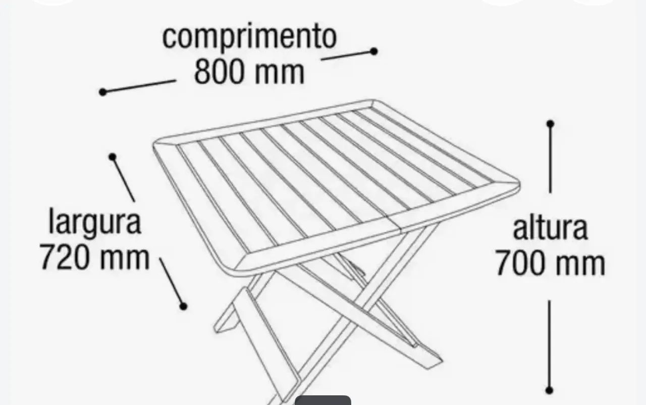 Mesa quadrada com 4 cadeiras de plástico  - Foto 3