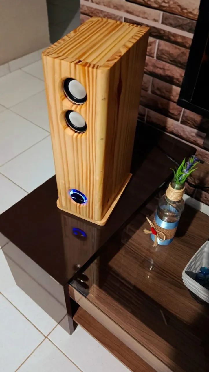 Caixa de som 2,1 sub grave Torre Slim mini