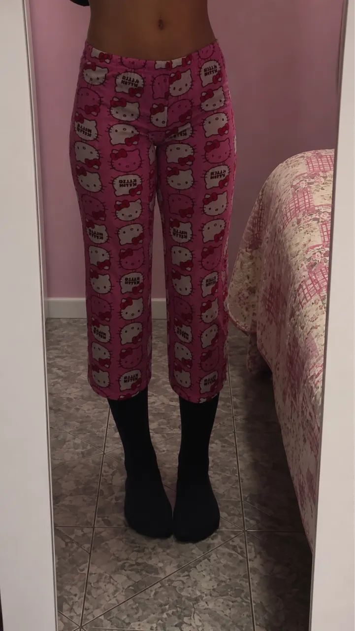 calça pijama hellokitty infantil y2k - Foto 3
