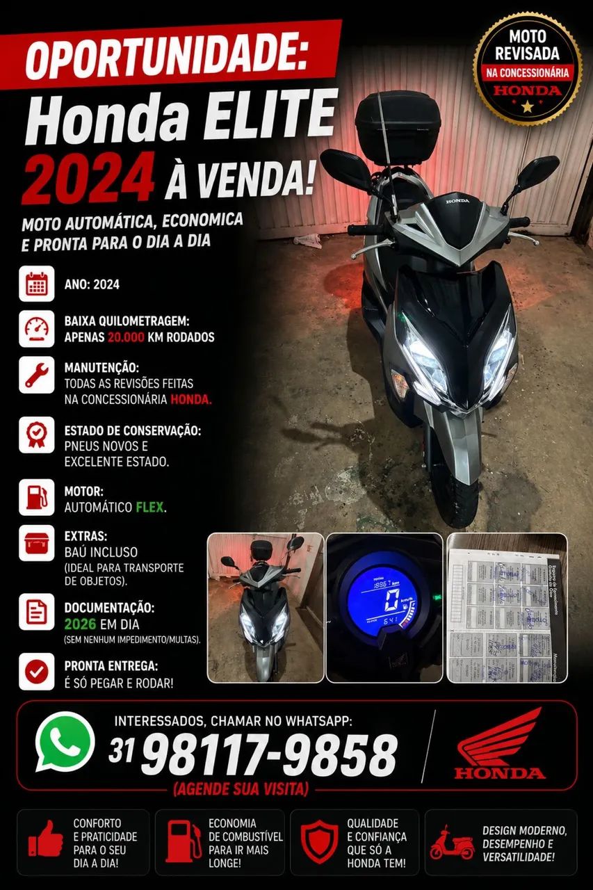 HONDA ELITE 125 AUTOMÁTICA  - Foto 4