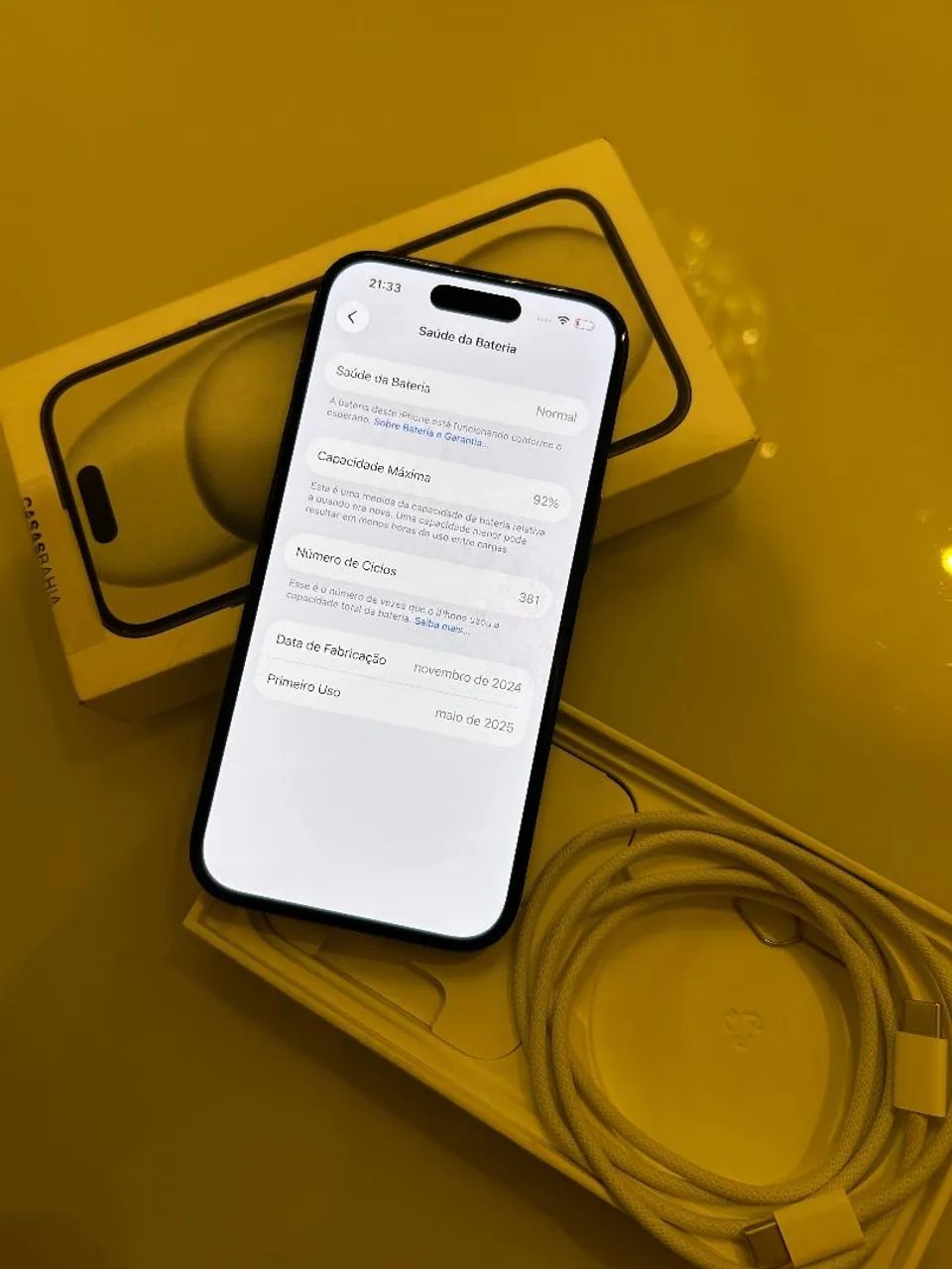 Iphone 15 128gb 92% saúde da bateria. - Foto 5