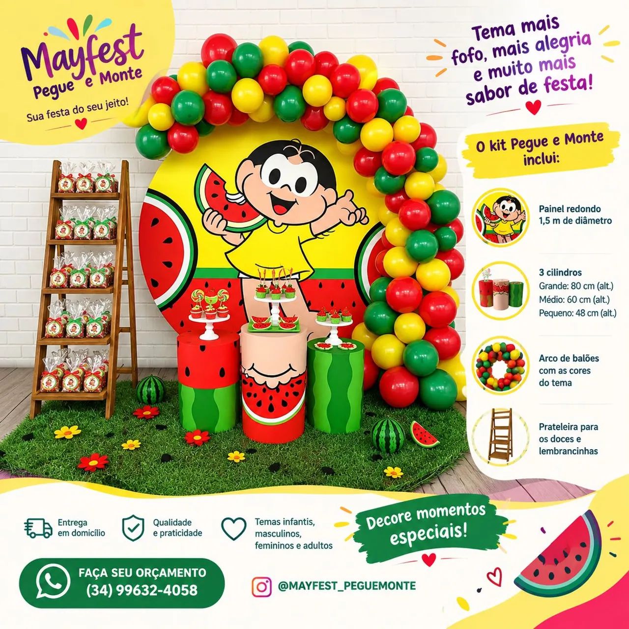 Decoração de Festa Pegue e Monte - Foto 5
