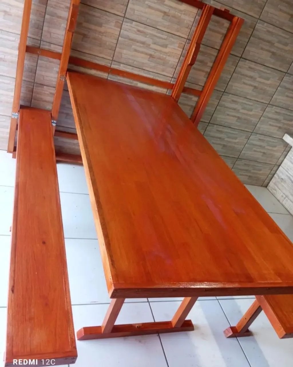 Mesa de Parede Dobrável de Madeira - Foto 3