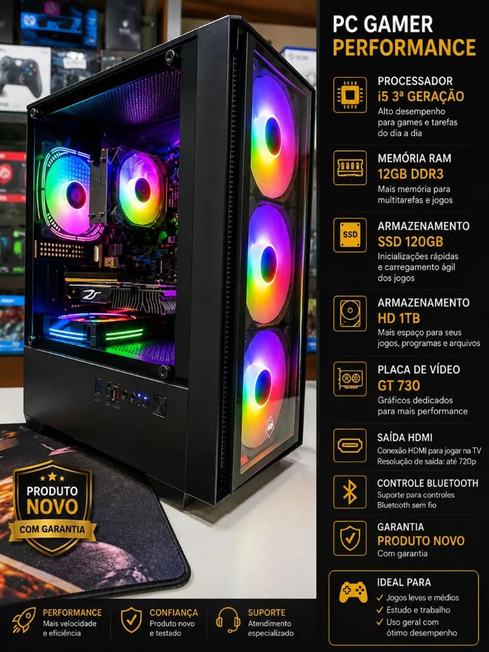 Kit Gamer Intel i5 9600K + Asus Z390-P + 16GB HyperX Fury - Peças
