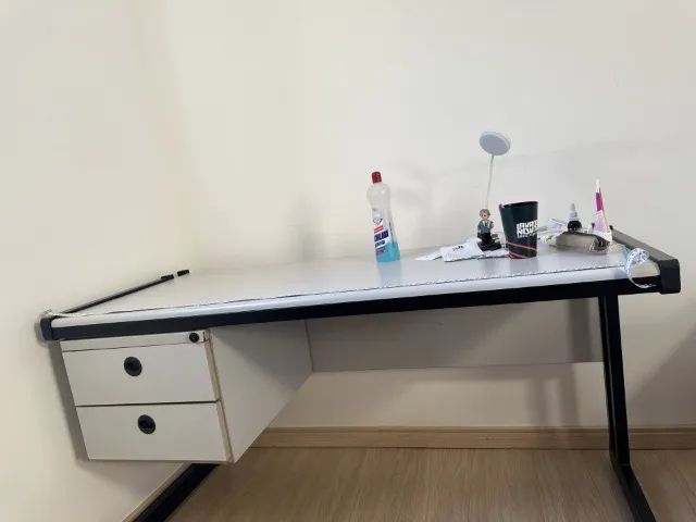 Mesa Escritório 140x60cm Industrial MDF e Aço - Foto 3