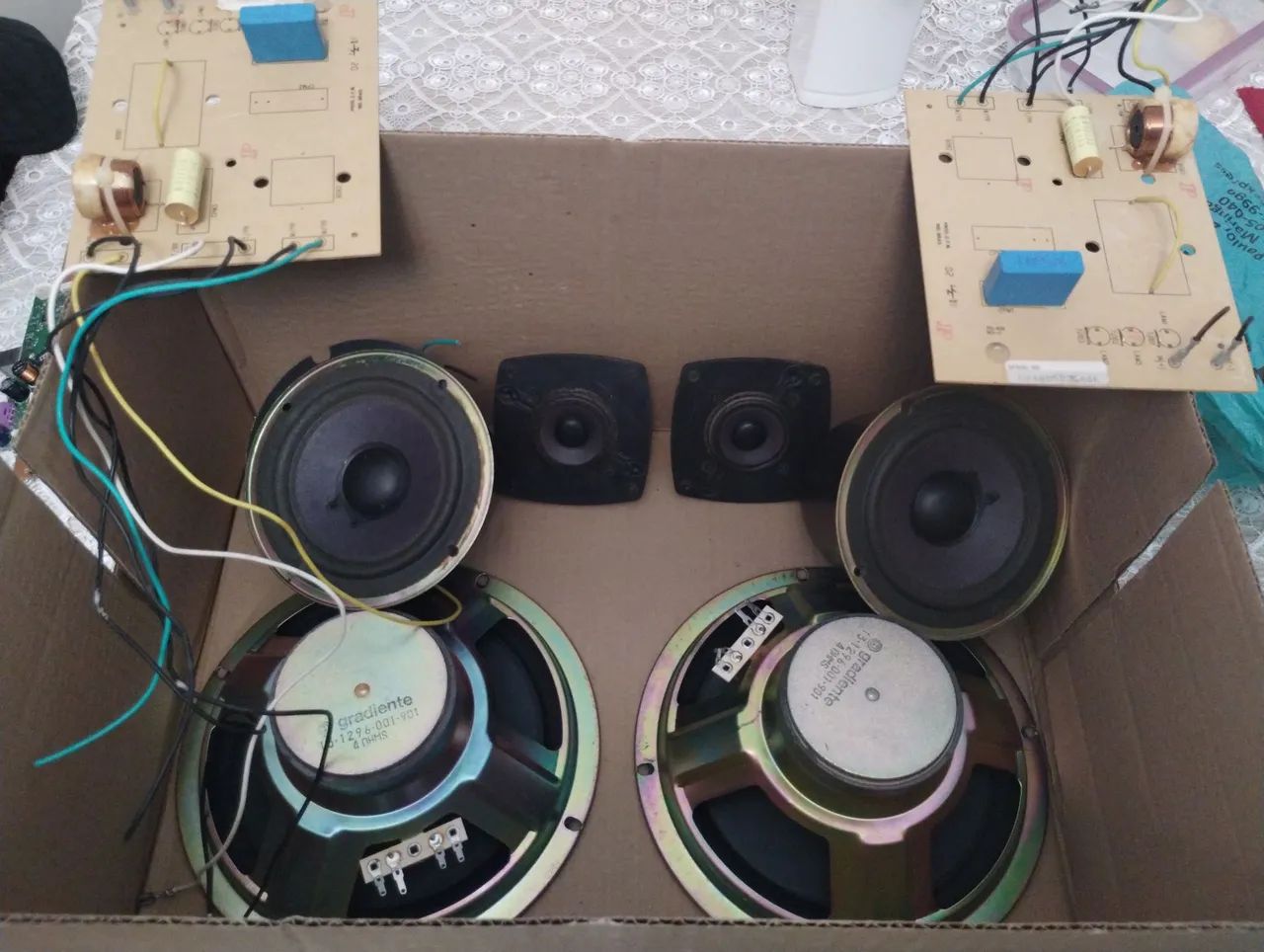 Par de Alto falantes linha gradiente 8'' e 4,5'' 4ohms - Foto 4