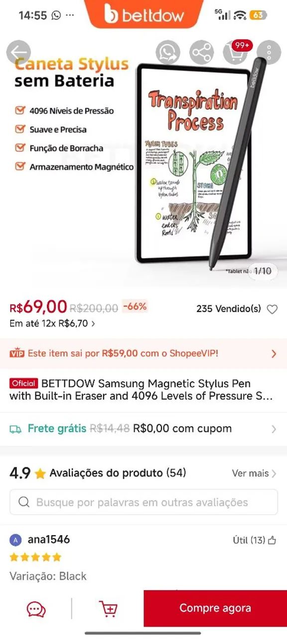 Caneta para Tablet Samsung  - Foto 5